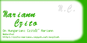 mariann czito business card